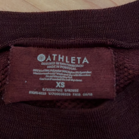 Athleta Burgundy Wine Long Sleeve - Picture 7 of 7